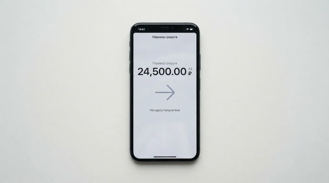 Телефон с экраном перевода стейблкоина