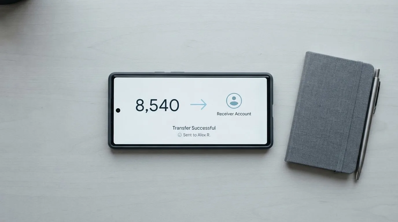 Телефон с экраном перевода стейблкоина
